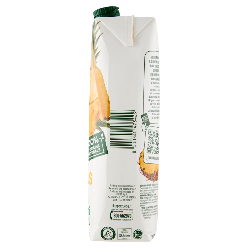 Zuegg Skipper Ananas Senza zuccheri aggiunti 1000 ml