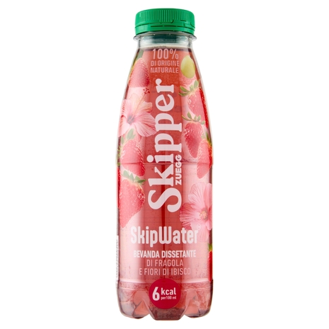 Zuegg Skipper SkipWater Bevanda Dissetante di Fragola e Fiori di Ibisco 500 ml