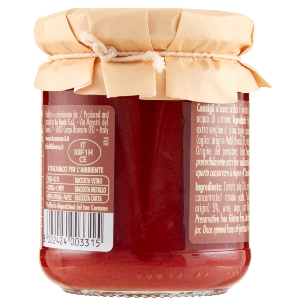 i toscanacci Sugo all'Aglione della Valdichiana 180 g