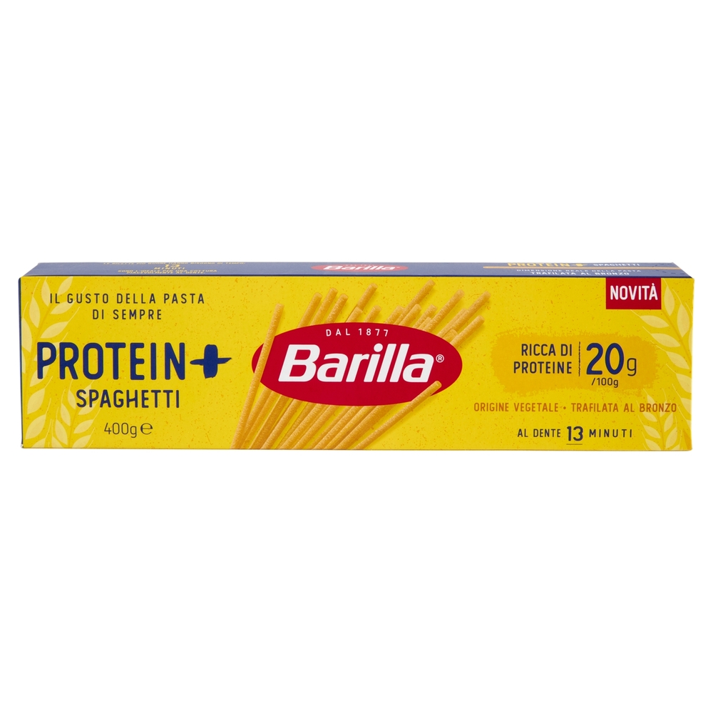 Barilla Protein+ Spaghetti, Pasta Ricca di Proteine di Origine Vegetale, 400 g
