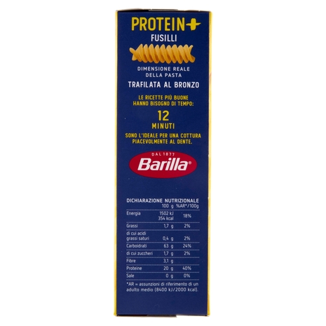 Barilla Protein+ Fusilli, Pasta Ricca di Proteine di Origine Vegetale, 400 g