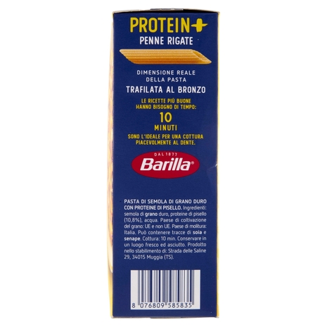 Barilla Protein+ Penne Rigate, Pasta Ricca di Proteine di Origine Vegetale, 400 g