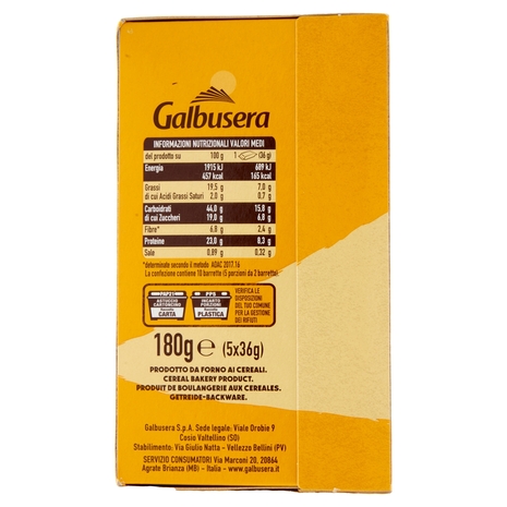 Galbusera BiscoBarretta ricca di proteine 5x36g
