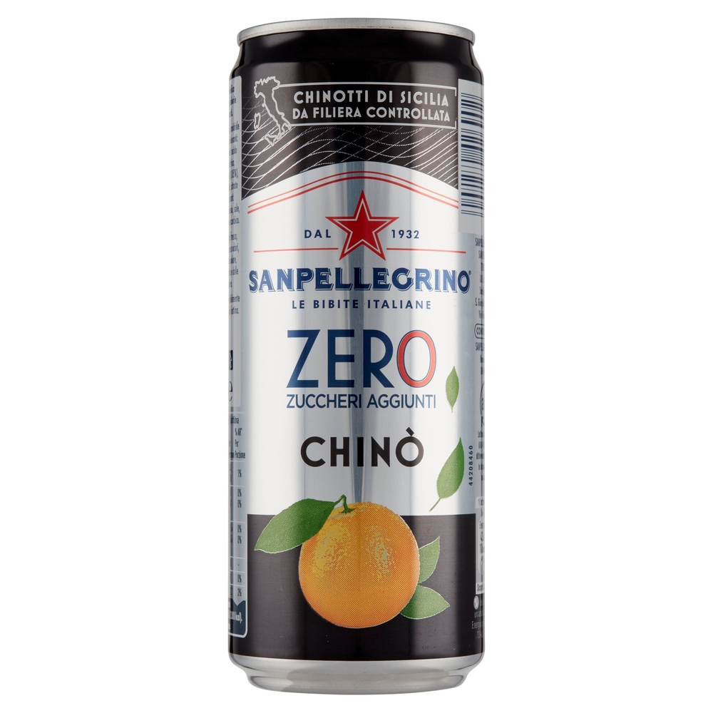 SANPELLEGRINO Chinò Zero Zuccheri Aggiunti, Lattina 33 cl