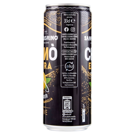 BIBITE SANPELLEGRINO, Bevanda Gassata, Chinò EXTRA, Lattina - 330ml