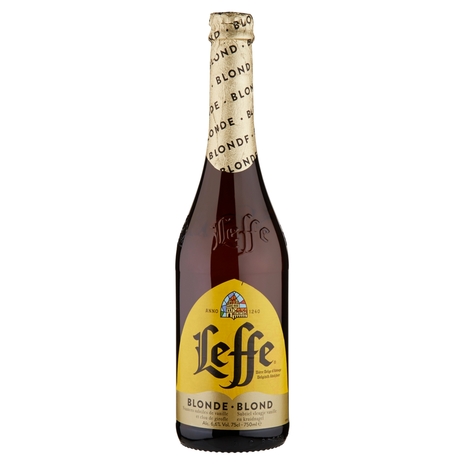 LEFFE BLONDE Birra bionda belga d'abbazia doppio malto bottiglia 75cl