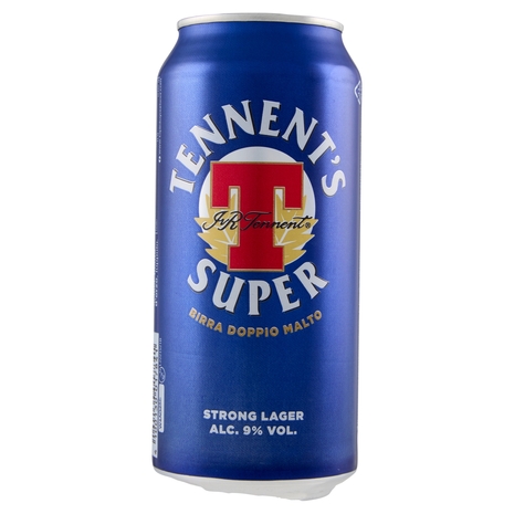 TENNENT'S SUPER Birra strong lager doppio malto lattina 44cl