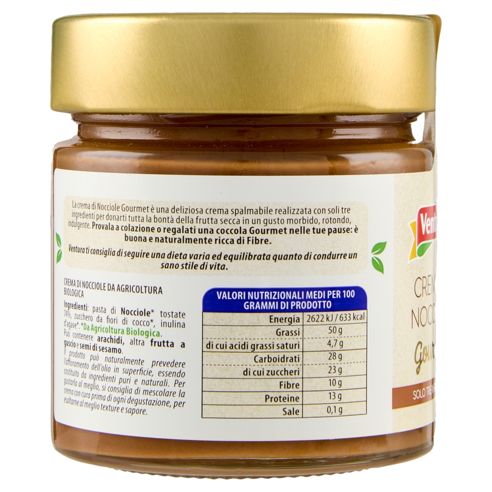 Ventura Crema di Nocciole Gourmet Biologica 175 g
