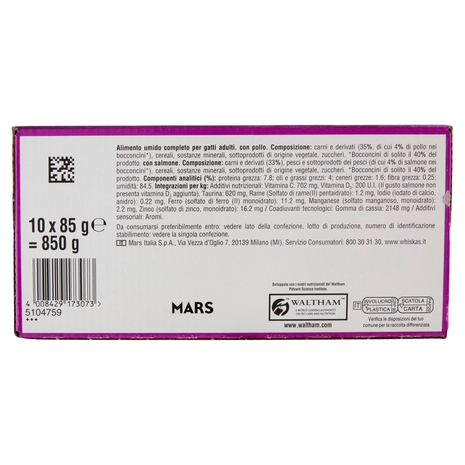 Whiskas Selezione Assortita cibo umido gatto 10x85g