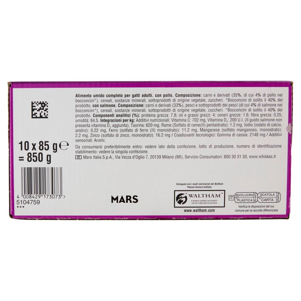 Whiskas Selezione Assortita cibo umido gatto 10x85g