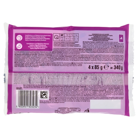 Whiskas Pure Delight Cibo Umido Gatto Bocconcini di Pesce in Gelatina con Salmone e Tonno 4 x 85 g