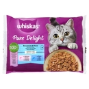 Whiskas Pure Delight Cibo Umido Gatto Bocconcini di Pesce in Gelatina con Salmone e Tonno 4 x 85 g