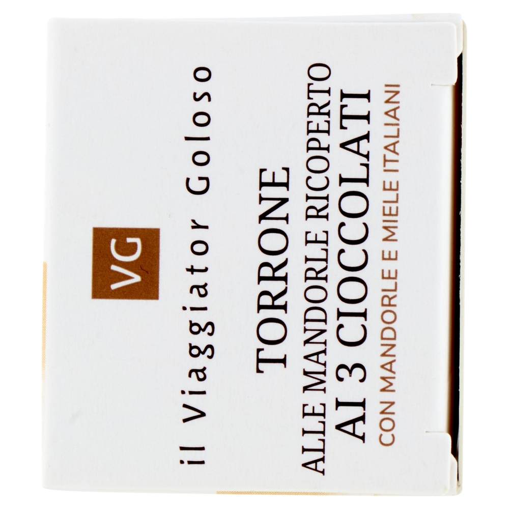 Torrone alle Mandorle Ricoperto ai 3 Cioccolati Il Viaggiator Goloso