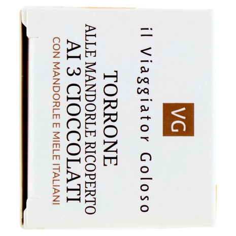 Torrone alle Mandorle Ricoperto ai 3 Cioccolati Il Viaggiator Goloso