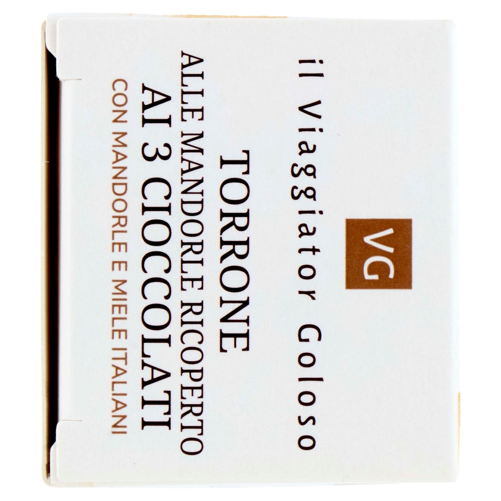 Torrone alle Mandorle Ricoperto ai 3 Cioccolati Il Viaggiator Goloso
