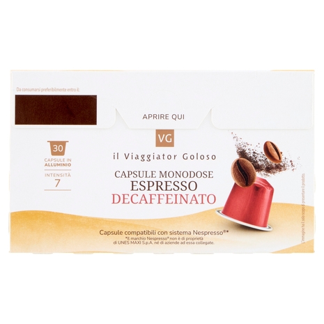 Capsule Monodose Espresso Decaffeinato Il Viaggiator Goloso