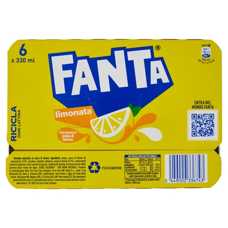 Fanta Lemon Sleek 6 x 33 cl