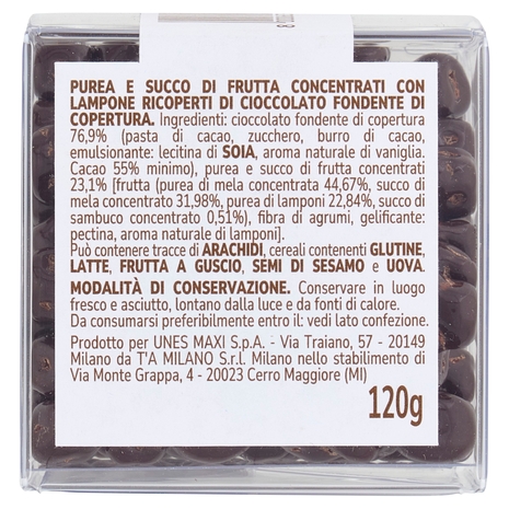 Pepite con Lampone Ricoperte di Cioccolato Fondente Il Viaggiator Goloso