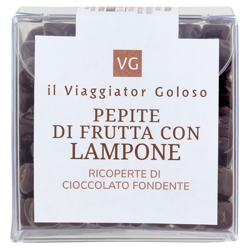Pepite con Lampone Ricoperte di Cioccolato Fondente Il Viaggiator Goloso