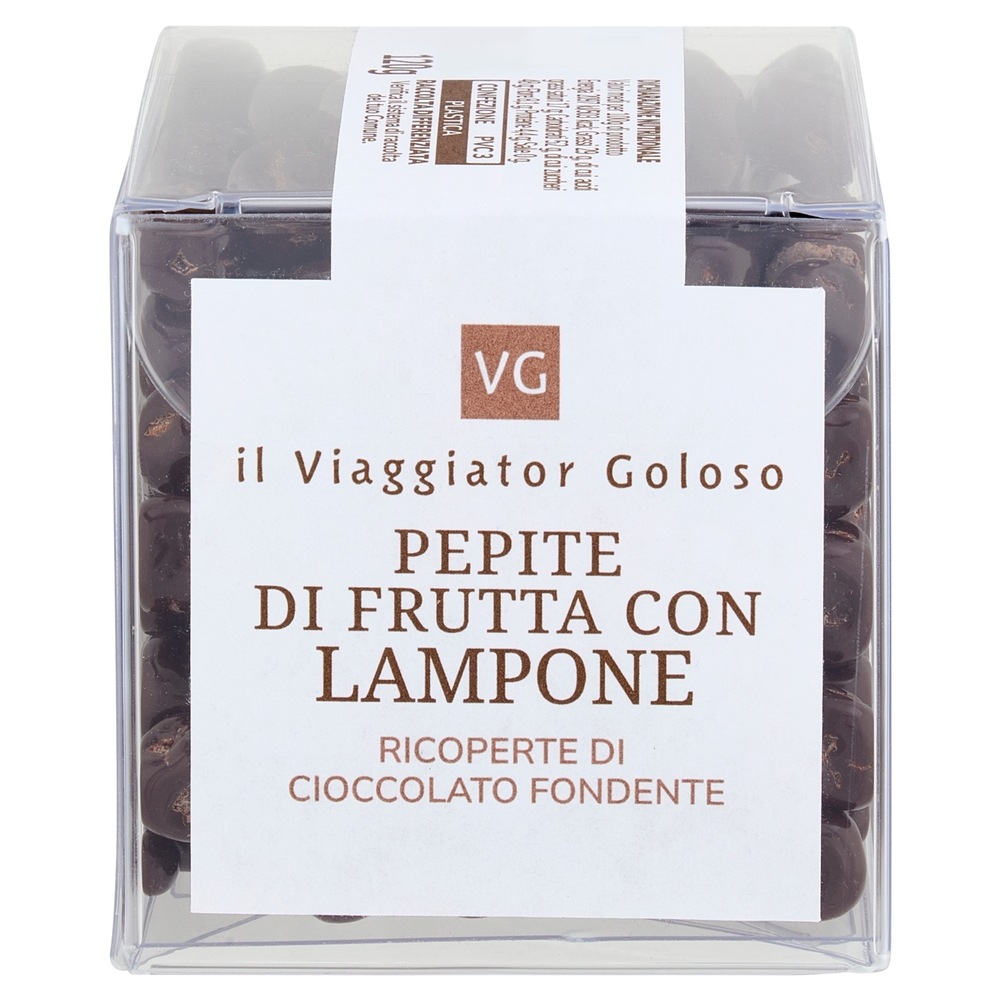 Pepite con Lampone Ricoperte di Cioccolato Fondente Il Viaggiator Goloso