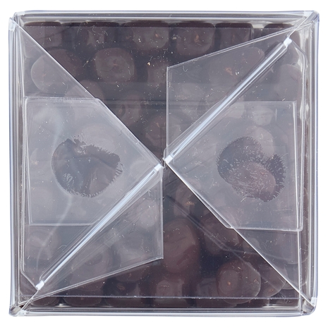 Pepite con Mirtillo e Melagrana Ricoperte di Cioccolato Fondente Il Viaggiator Goloso