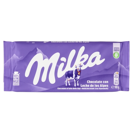 Milka tavoletta di cioccolato al latte 100% Alpino - 90g