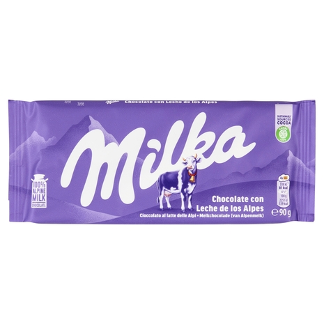 Milka tavoletta di cioccolato al latte 100% Alpino - 90g
