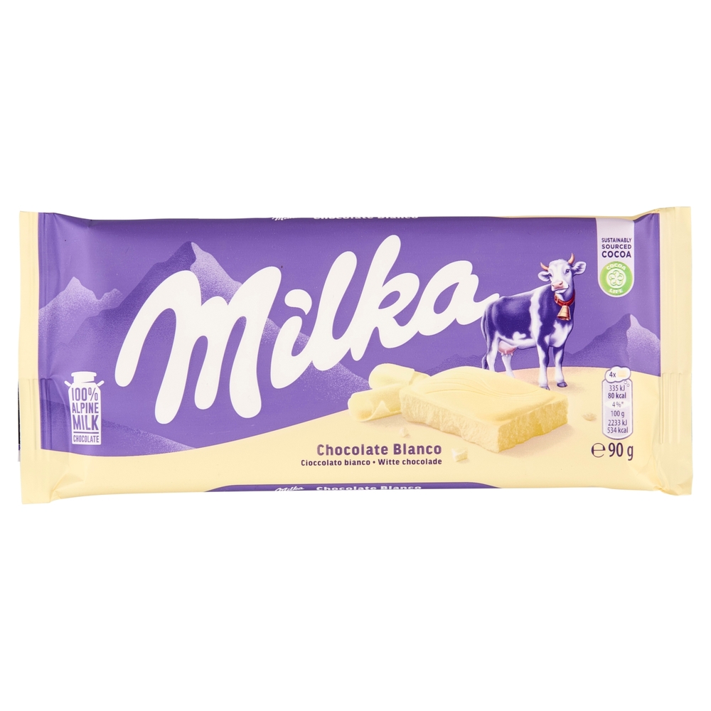 Milka Bianco, tavoletta di cioccolato bianco - 90g