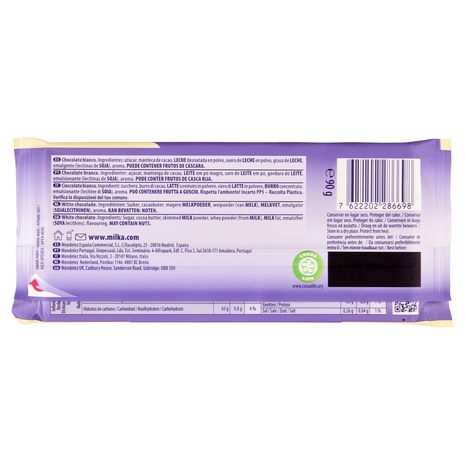 Milka Bianco, tavoletta di cioccolato bianco - 90g