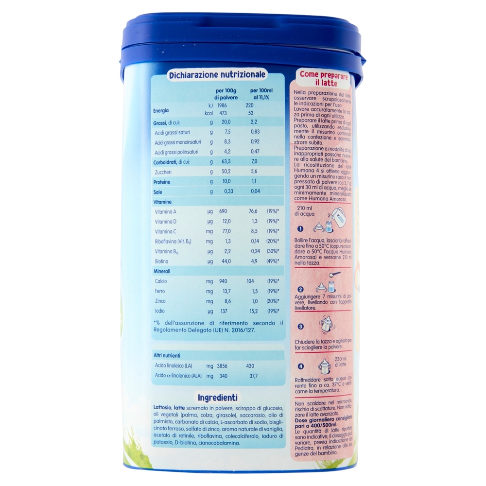 Humana Probalance Piccoli Eroi 4 Latte di crescita 800 g