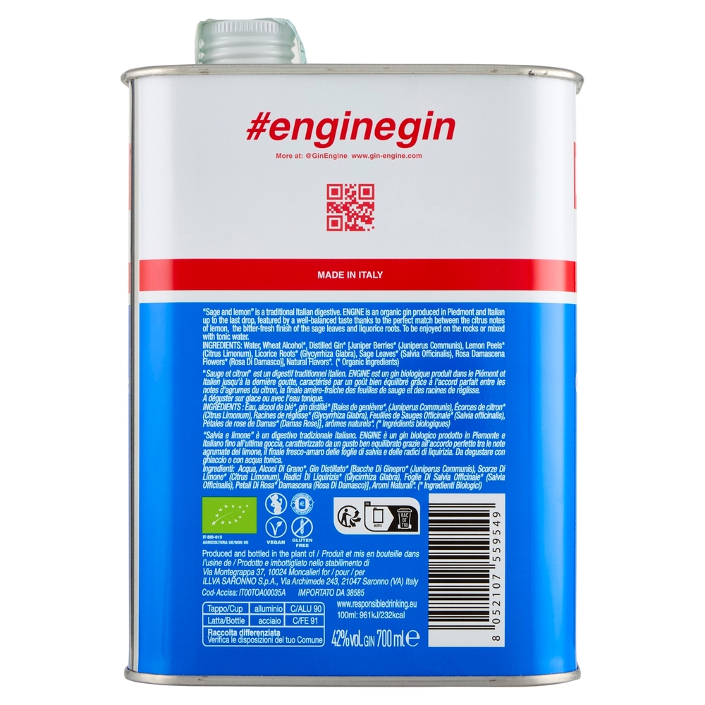 Engine Italian Organic Gin 01 700 ml