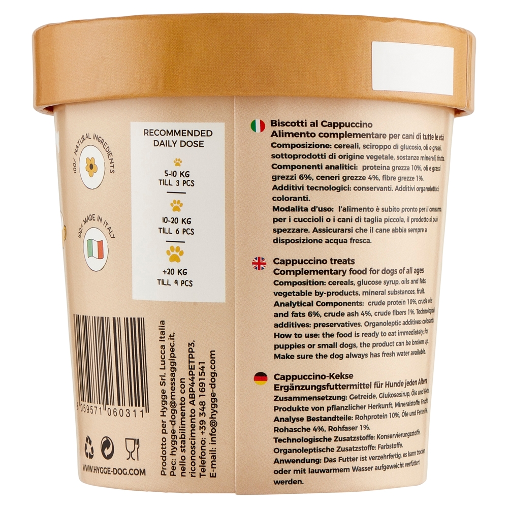 hygge Buongiorno Natural Cappuccino Treats for Dogs 100 g