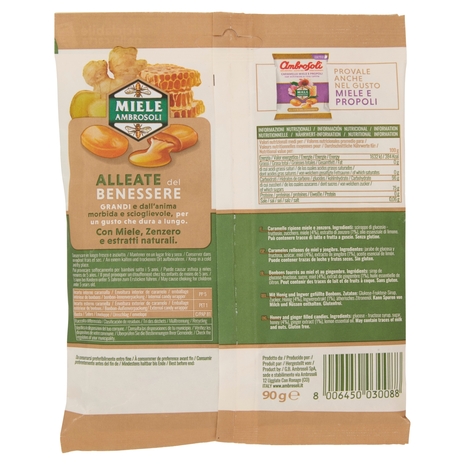 Ambrosoli Mielness Caramelle Miele & Zenzero 90 g