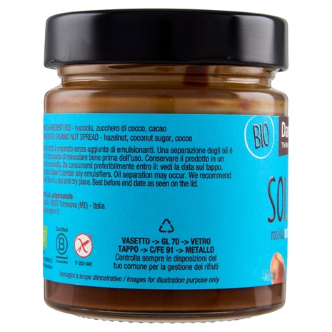 Damiano Bio Solo Tre. nocciola, zucchero di cocco, cacao 180 g