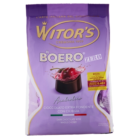 Witor's il Boero Zero Analcolico Cioccolato Extra Fondente con Ciliegia 175 g