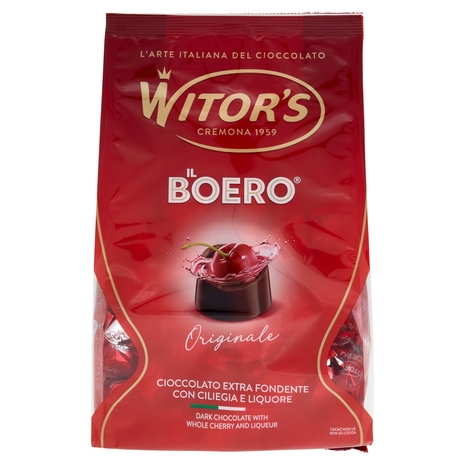 Witor's il Boero Originale Cioccolato Extra Fondente con Ciliegia e Liquore 650 g