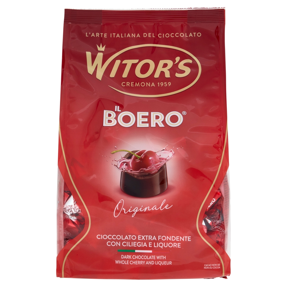 Witor's il Boero Originale Cioccolato Extra Fondente con Ciliegia e Liquore 650 g