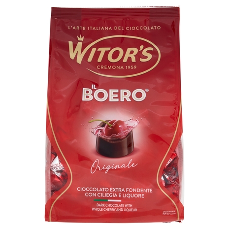 Witor's il Boero Originale Cioccolato Extra Fondente con Ciliegia e Liquore 650 g