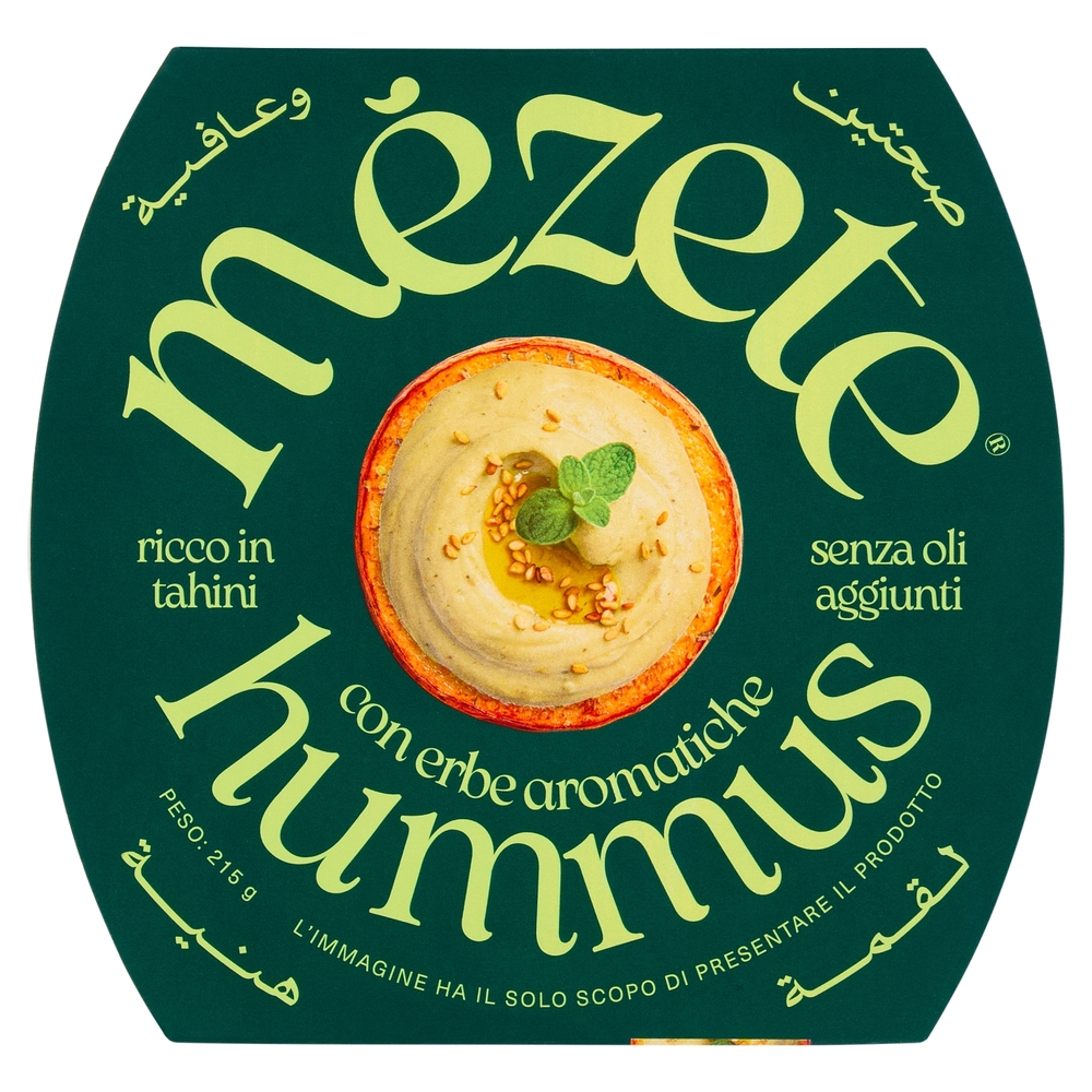 mézete hummus con erbe aromatiche 215 g