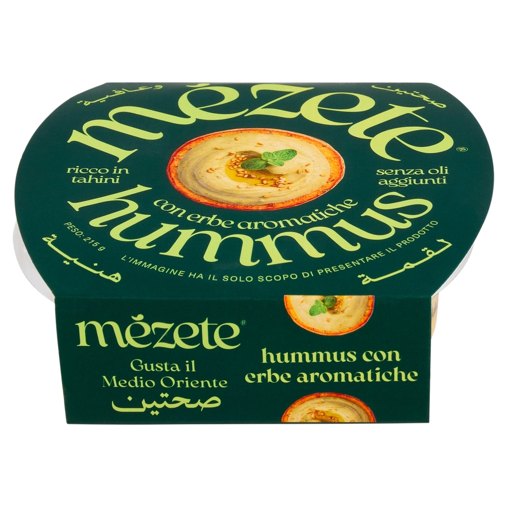 mézete hummus con erbe aromatiche 215 g