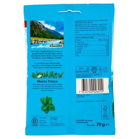 Ricola Menta Fresca 70 g