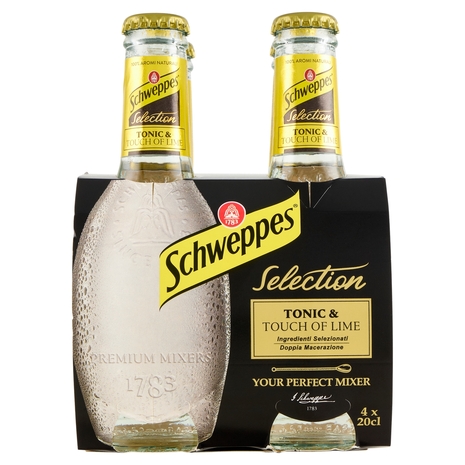 Schweppes Selection Tonic & Touch of Lime cluster 4 x 0,20L OW