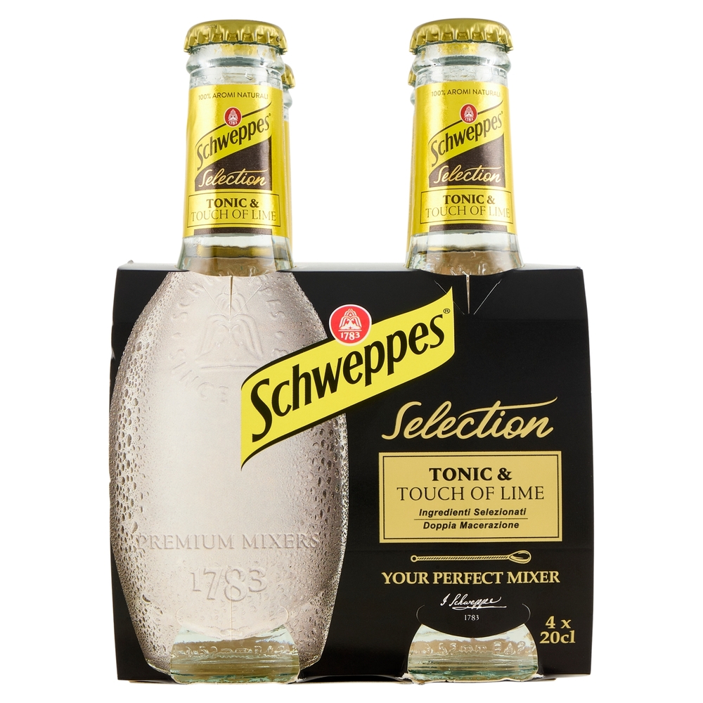 Schweppes Selection Tonic & Touch of Lime cluster 4 x 0,20L OW