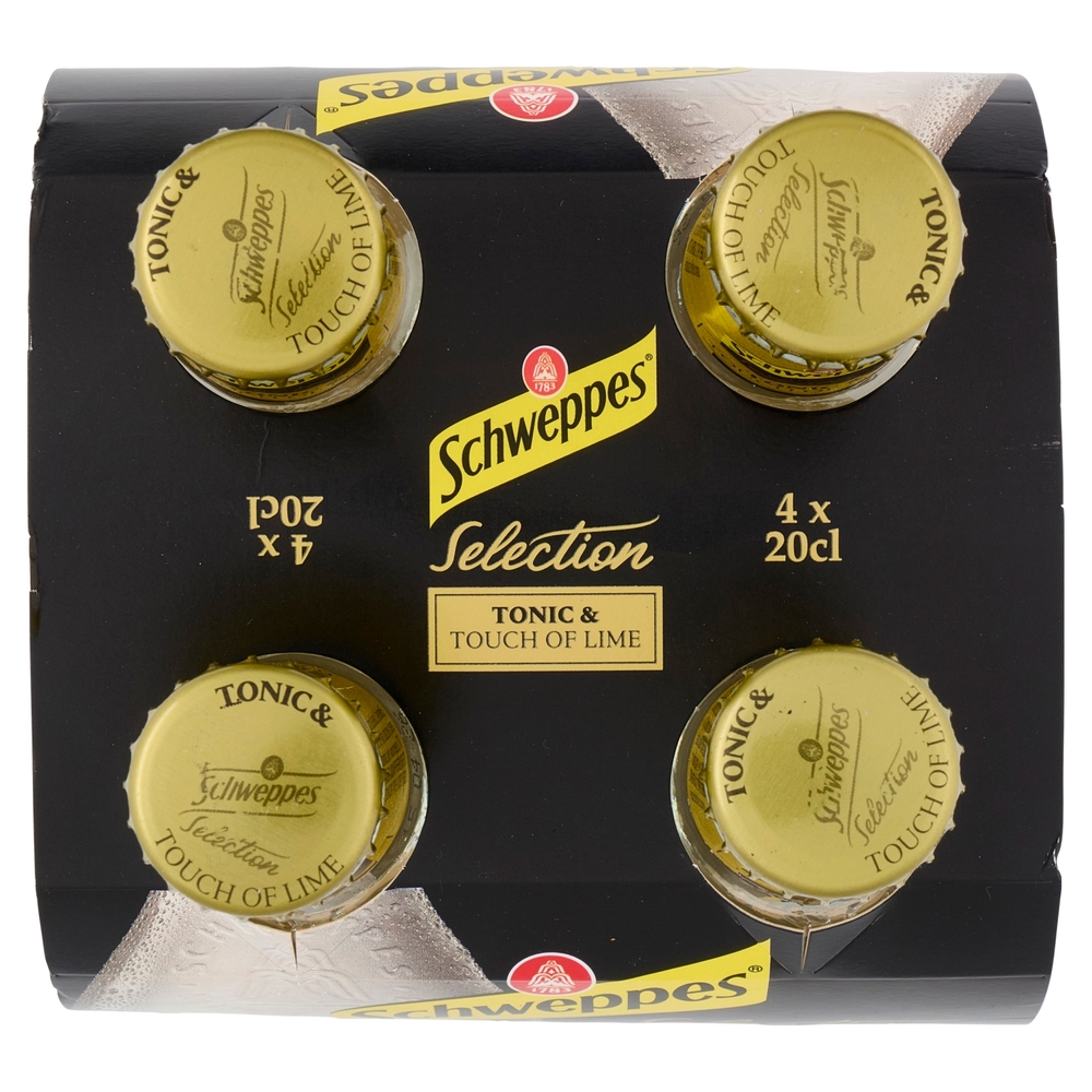 Schweppes Selection Tonic & Touch of Lime cluster 4 x 0,20L OW