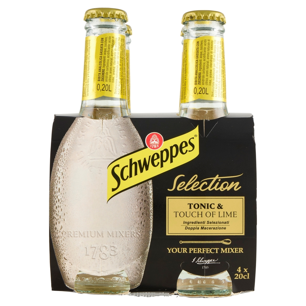 Schweppes Selection Tonic & Touch of Lime cluster 4 x 0,20L OW