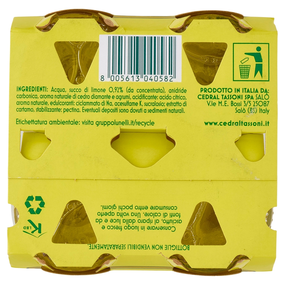 Tassoni Cedrata Zero 4 x 180 ml