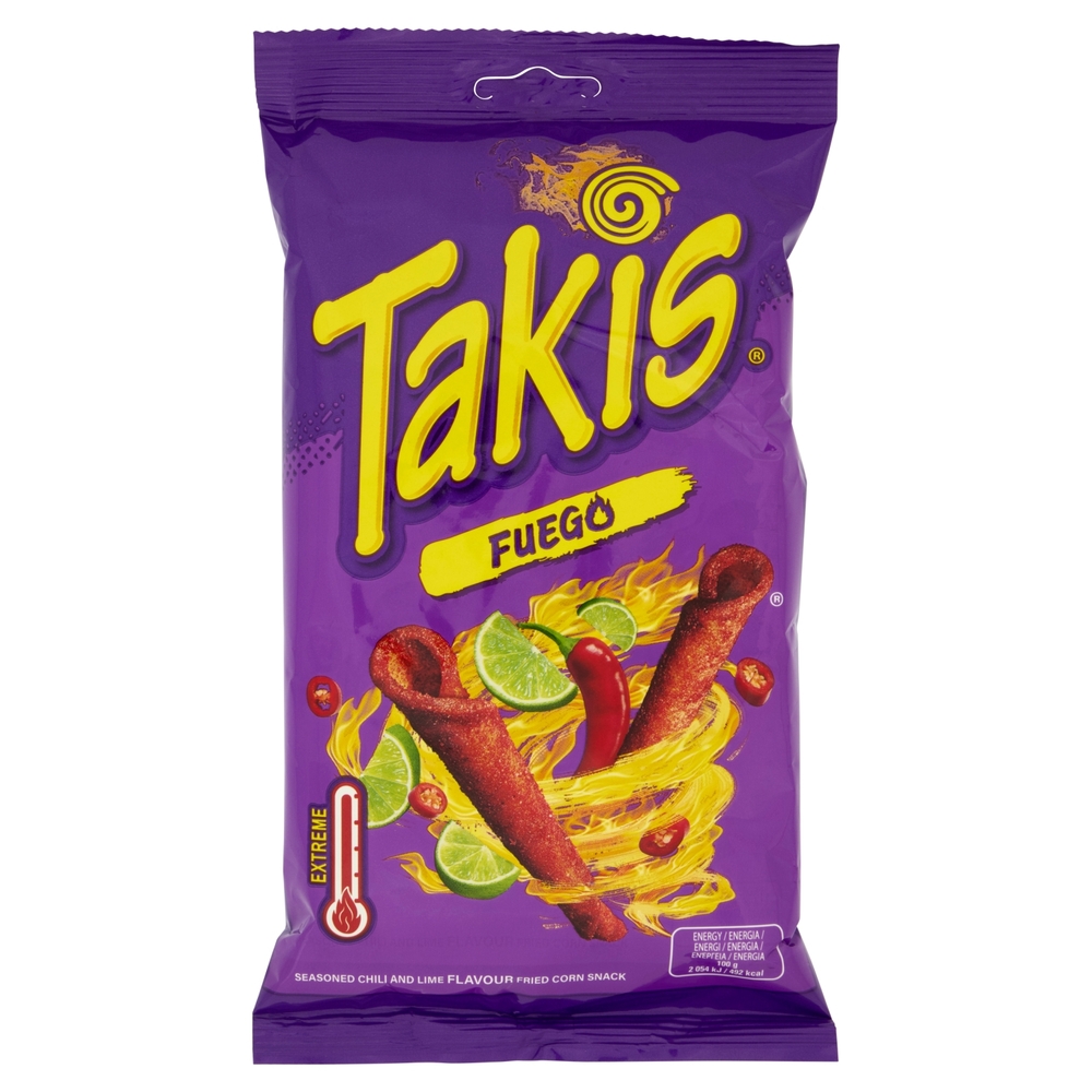 Takis Fuego Seasoned Chili and Lime Flavour Fried Corn Snack 100 g