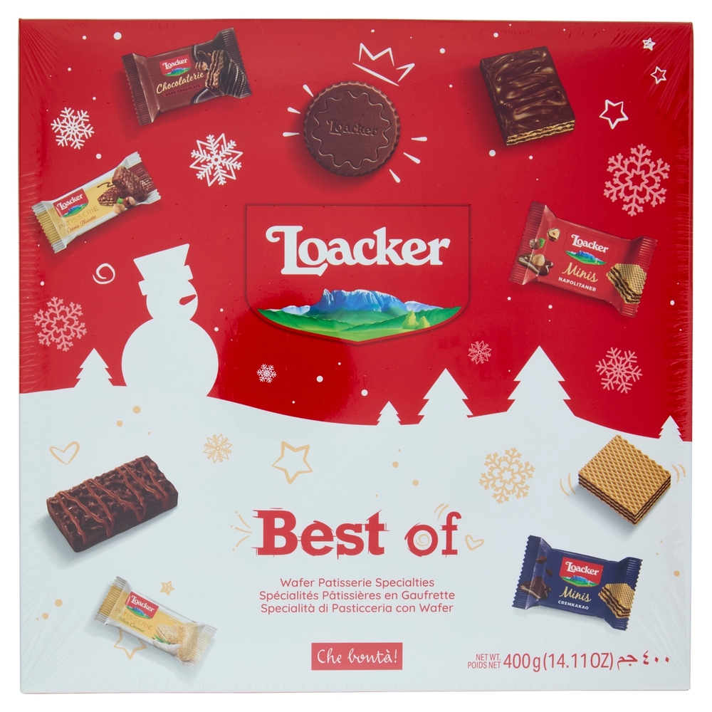 Loacker Best of Moments Winter Wafer e Cioccolato Assortiti Scatola Regalo Wafers 400g