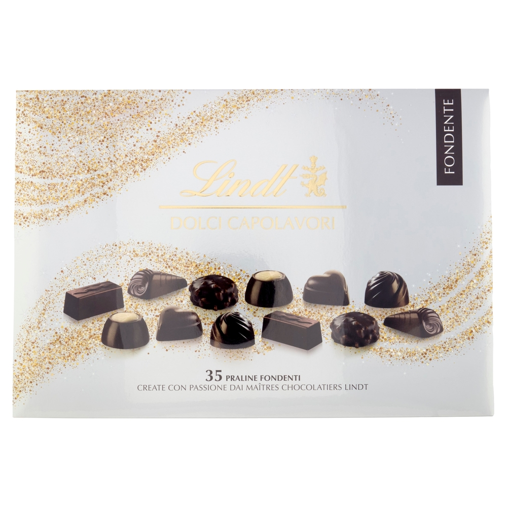 Lindt Dolci Capolavori Cioccolatini assortiti cioccolato fondente Scatola regalo 336 g