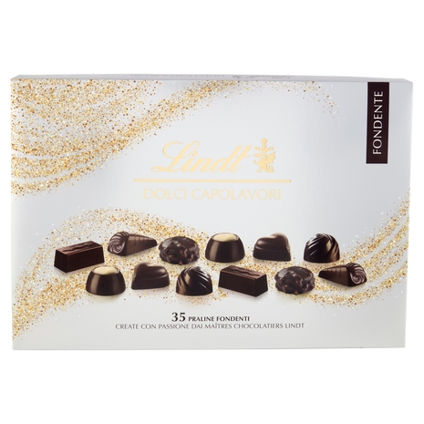 Lindt Dolci Capolavori Cioccolatini assortiti cioccolato fondente Scatola regalo 336 g